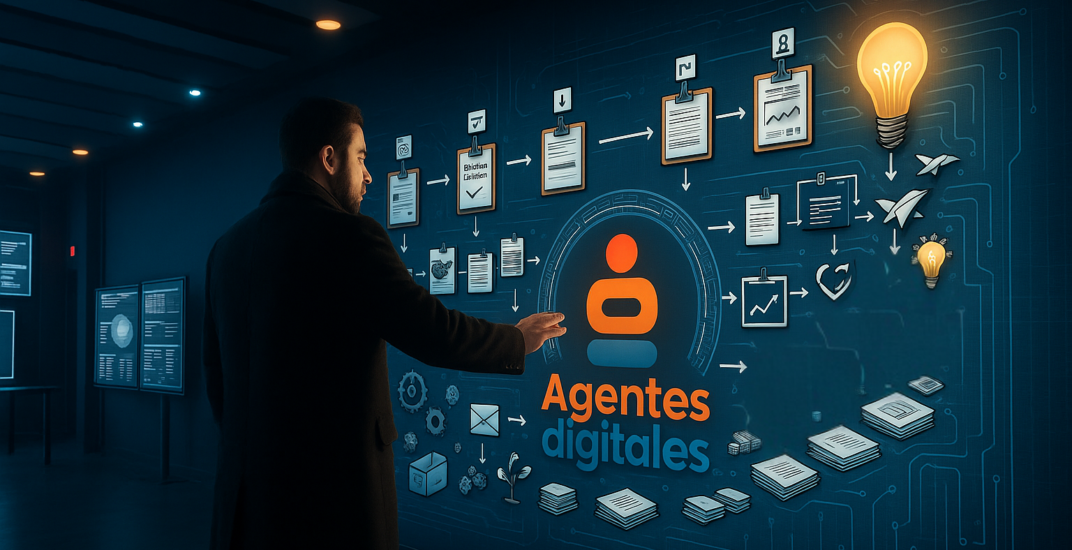 Dashboard de automatización con agentes de IA